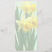 Narcissen Hoge en Lage Trouwmenu Menu (Achterkant)