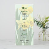 Narcissen Hoge en Lage Trouwmenu Menu (Staand voorkant)