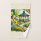 Narcissen in de lente Waterverf Handdoek (Handdoek)