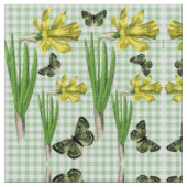 Narcissen in lente stof (Close Up)