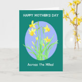  narcissen over de Miles Moederdag Kaart (Gele Bloem)