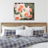 Narcissen Perzik Canvas Afdruk (Insitu (Slaapkamer))