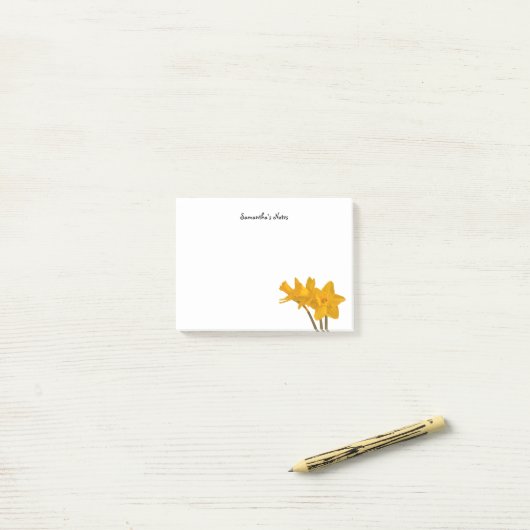 Narcissen Post-it® Notes (Op bureau)