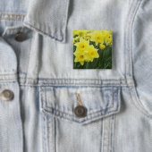 Narcissen RF) Vierkante Button 5,1 Cm (In situ)