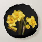 Narcissen Rond Kussen (Achterkant)