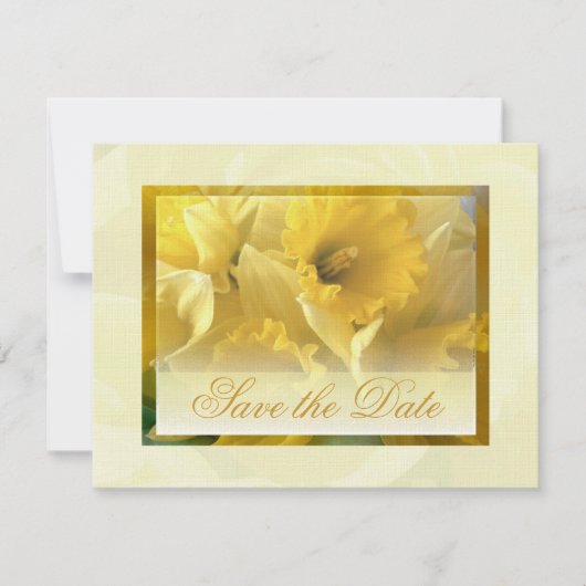 narcissen save the date 2 kaart (Voorkant)