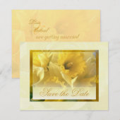 narcissen save the date 2 kaart (Voorkant / Achterkant)