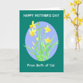 narcissen van ons beiden Moederdag Kaart (Gele Bloem)