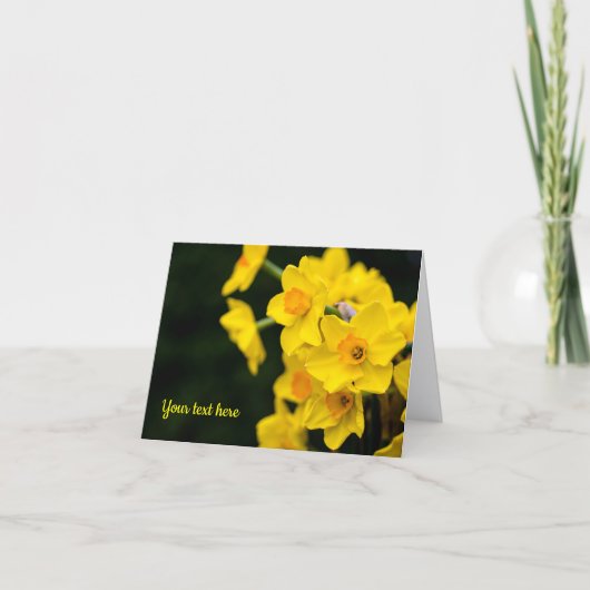 Narcissen Wenskaart Bedankkaart (Voorkant)