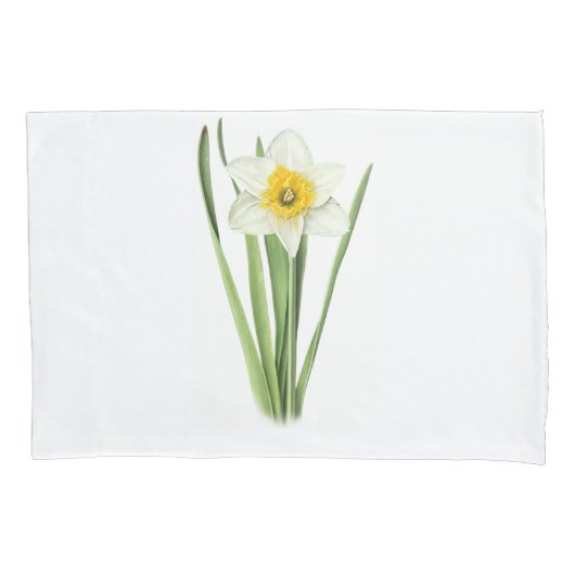 Narcissenbloem Kussensloop (Voorkant-Links)