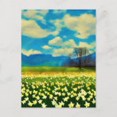 Narcissenveld - schilderij briefkaart (Voorkant)