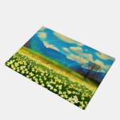 Narcissenveld - schilderij deurmat (Schuin)