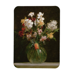 Narcisses Blancs, Jacinthes et Tulipes, 1864 Magneet