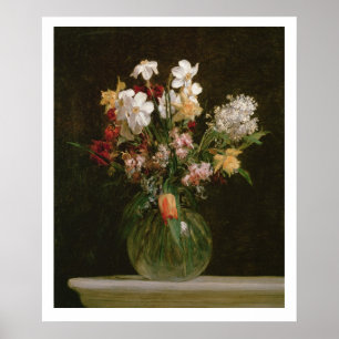 Narcisses Blancs, Jacinthes et Tulipes, 1864 Poster