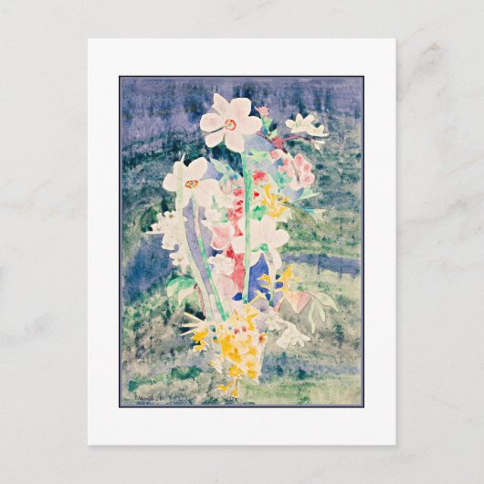 Narcissi, schilderij van Charles Demuth, Briefkaart (Voorkant)