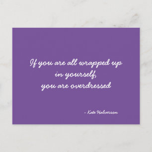 Narcissisme Quote Paars en White Briefkaart