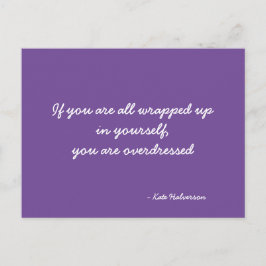 Narcissisme Quote Paars en White Briefkaart