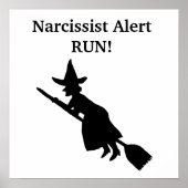 Narcissist Alert Witch Poster (Voorkant)