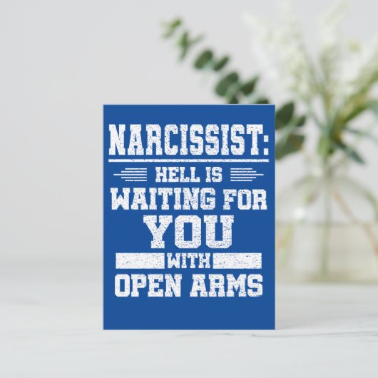 Narcissist Briefkaart (Staand voorkant)