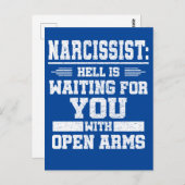 Narcissist Briefkaart (Voorkant / Achterkant)