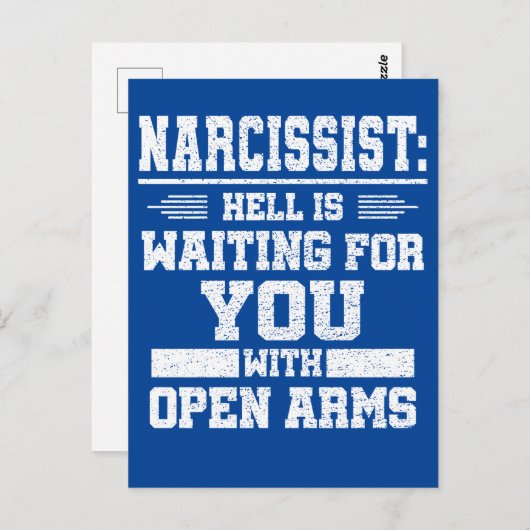 Narcissist Briefkaart (Voorkant / Achterkant)