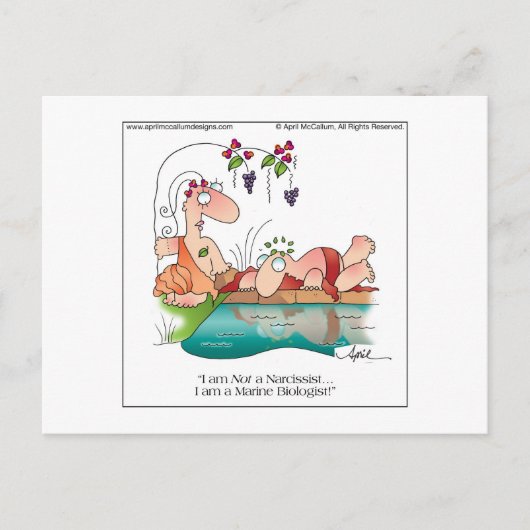 NARCISSIST-Briefkaart van April McCallum Briefkaart (Voorkant)