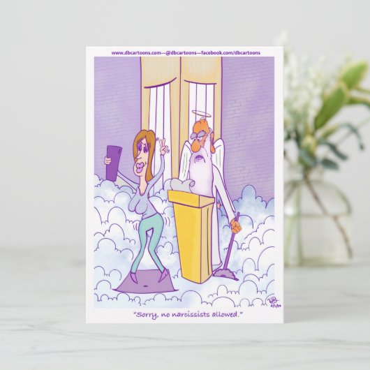 Narcissist Flat Kaart (Staand voorkant)