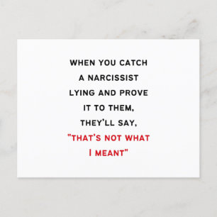 Narcissist Gaslighting Briefkaart
