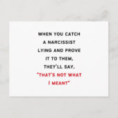Narcissist Gaslighting Briefkaart (Voorkant)