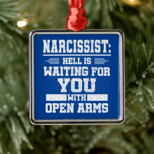 Narcissist Metalen Ornament (Boom)
