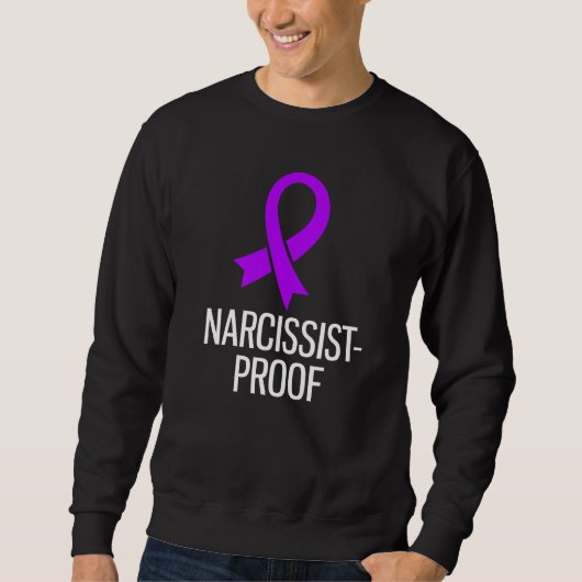 Narcissist Proof Domestic Violence Awareness Premi Trui (Voorkant)