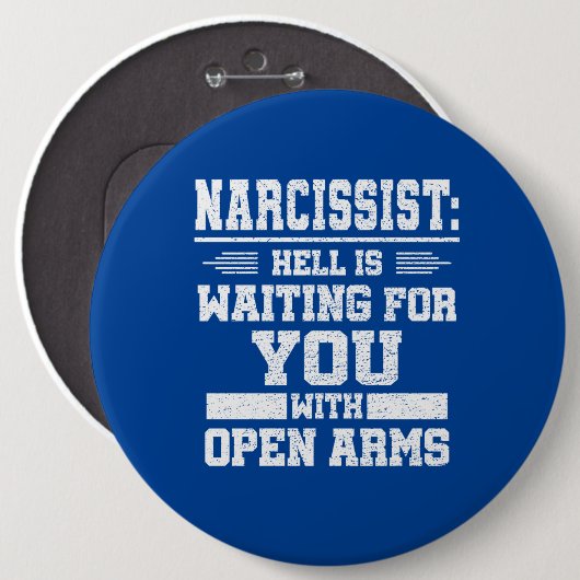 Narcissist Ronde Button 6,0 Cm (Voorkant /achterkant)