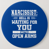 Narcissist Ronde Button 6,0 Cm (Voorkant)