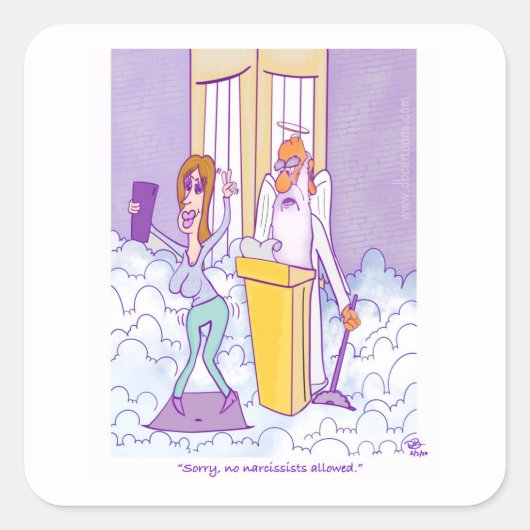 Narcissist Square Stickers (Voorkant)