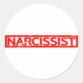 Narcissist Stamp Ronde Sticker (Voorkant)