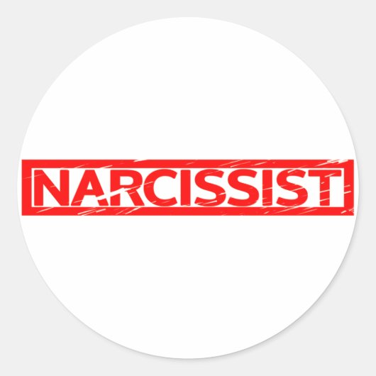 Narcissist Stamp Ronde Sticker (Voorkant)
