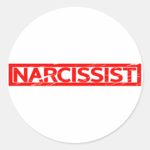 Narcissist Stamp Ronde Sticker