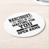 Narcissist Survivor Ronde Kartonnen Onderzetter (Gebogen)