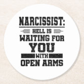 Narcissist Survivor Ronde Kartonnen Onderzetter (Voorkant)