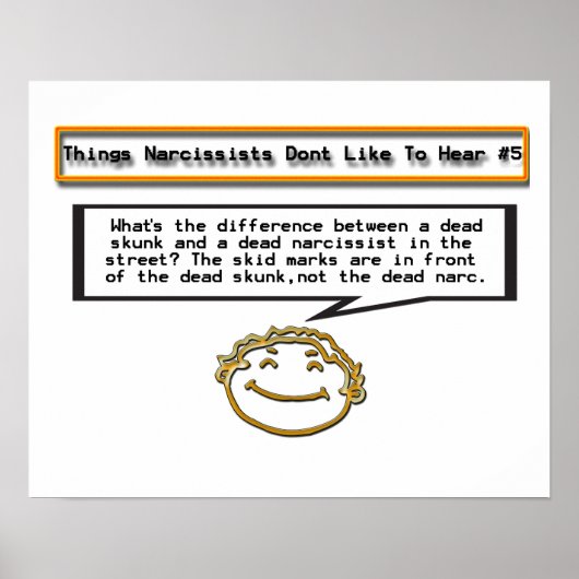 Narcissisten horen niet graag 5 Poster (Voorkant)