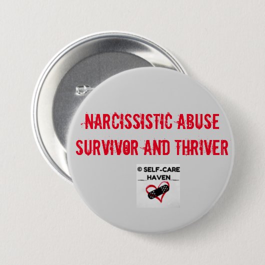 Narcissistic Abuse Survivor en Thriver Button (Voorkant /achterkant)