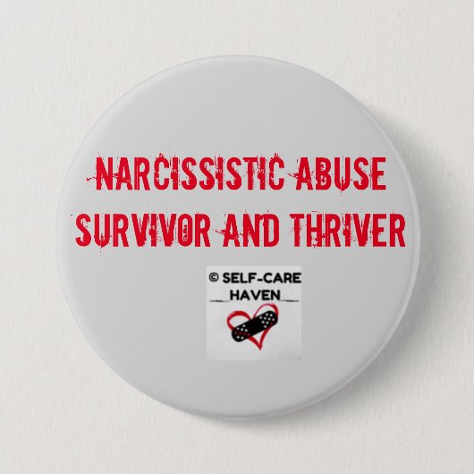Narcissistic Abuse Survivor en Thriver Button (Voorkant)