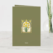 Narcisstraling De maartgeboortebloem Kaart (Achterkant)
