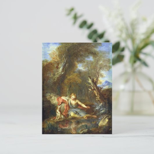 Narcissus, 1728 briefkaart (Staand voorkant)