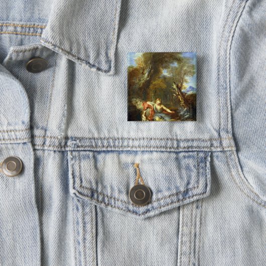 Narcissus, 1728 vierkante button 5,1 cm (In situ)