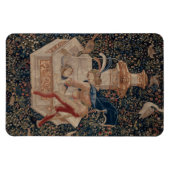 Narcissus at the Well, Medieval Tapestry Magneet (Horizontaal)