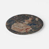 Narcissus at the Well, Medieval Tapestry Papieren Bordje (Gekanteld)