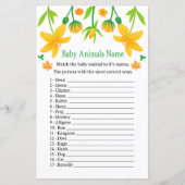 Narcissus Baby Animals Name Game (Voorkant)