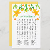 Narcissus Baby shower Word Search Game (Voorkant / Achterkant)