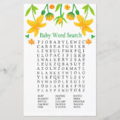 Narcissus Baby shower Word Search Game (Voorkant)